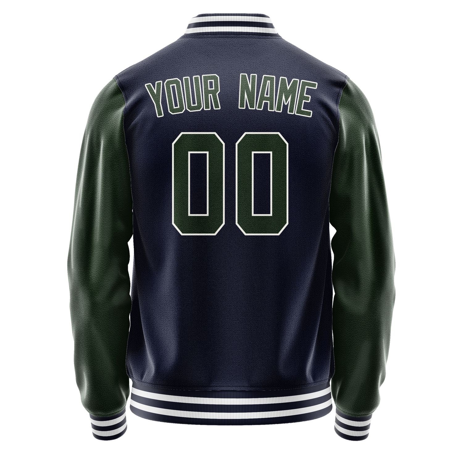 Custom Navy Dark Green Jacket JA1111061118B31806