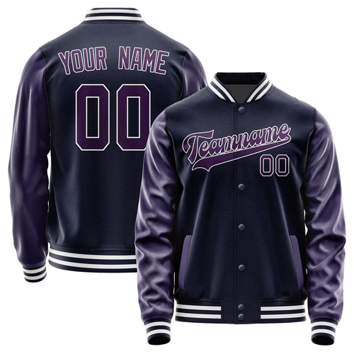 Custom Navy Purple Jacket JA1111071118B31807