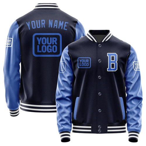 Custom Navy Sky Blue Jacket JA111109111818090918