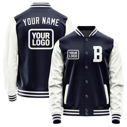 Custom Navy White Jacket JA111118111818181818