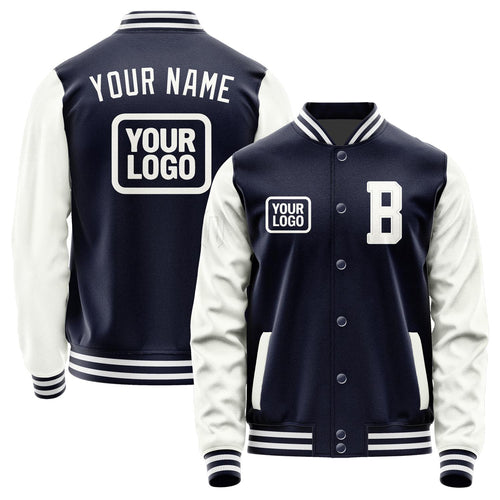 Custom Navy White Jacket JA111118111818181818