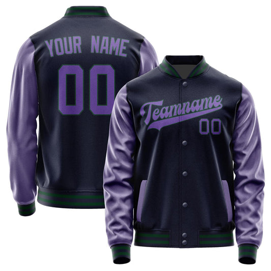 Custom Navy Light Purple Jacket JA1111231105B30523