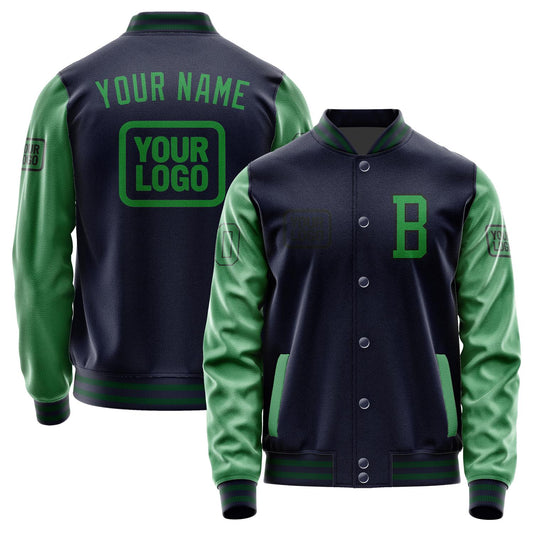 Custom Navy Emerald Green Jacket JA111124110517242417
