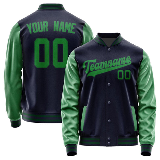 Custom Navy Emerald Green Jacket JA1111241105B30524