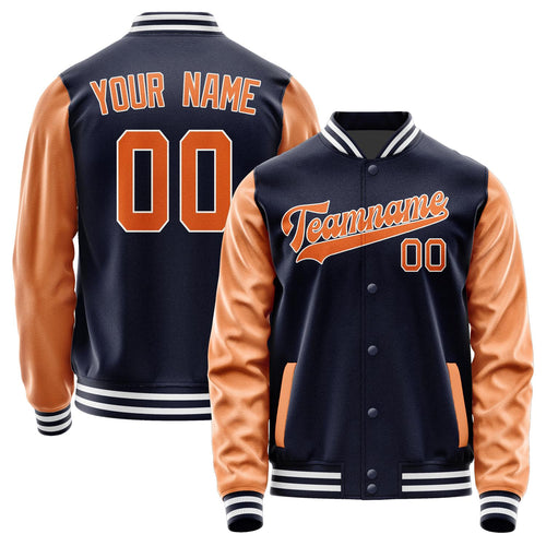 Custom Navy Orange Jacket JA1111281118B31828