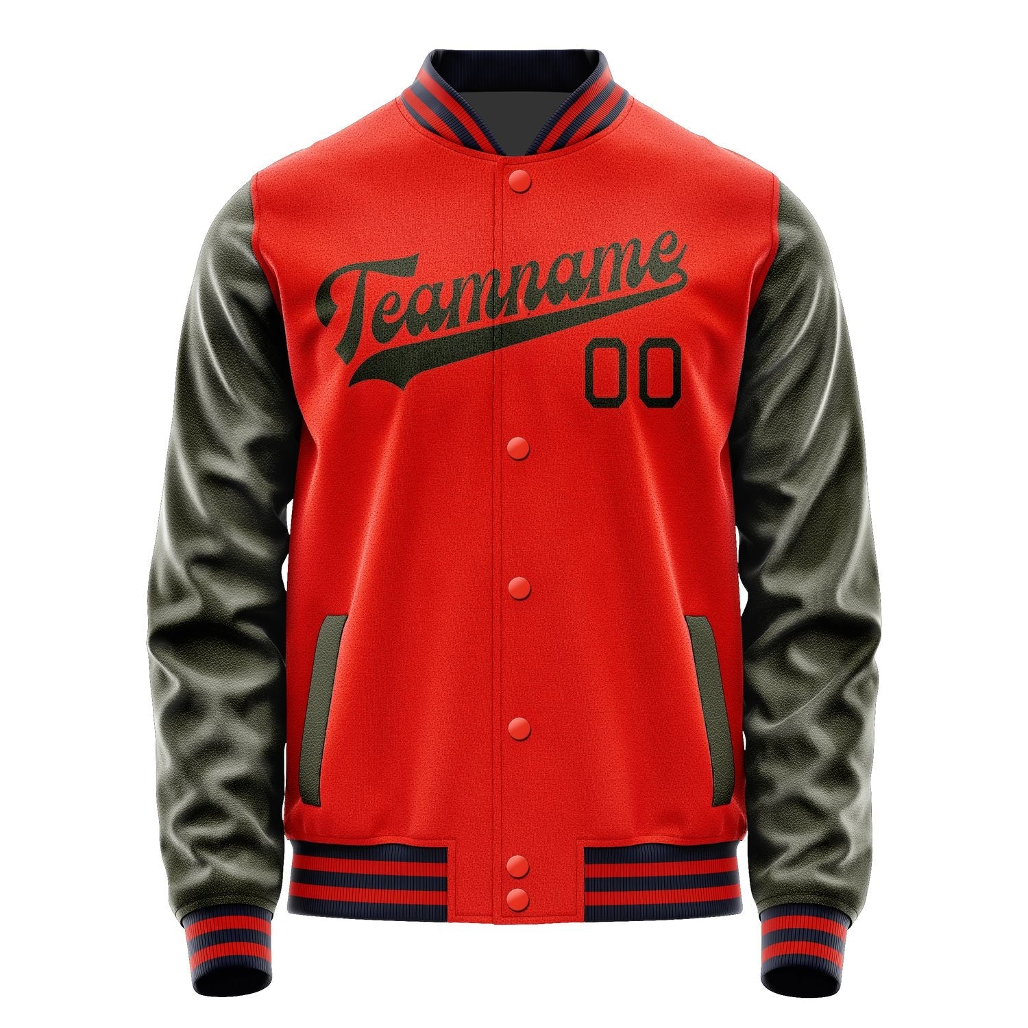 Custom Orange Red Olive Jacket JA1212021112B31202