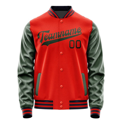 Custom Orange Red Dark Green Jacket JA1212061112B31206