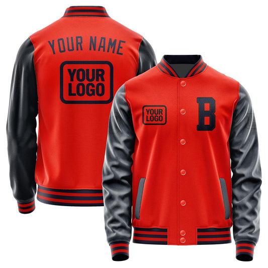 Custom Orange Red Navy Jacket JA121211111217111117