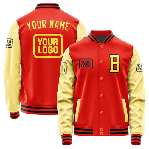 Custom Orange Red Light Yellow Jacket JA121226121717262617