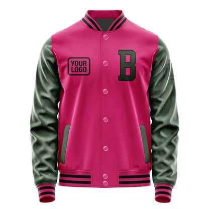 Custom Pink Dark Green Jacket JA131306131717060617