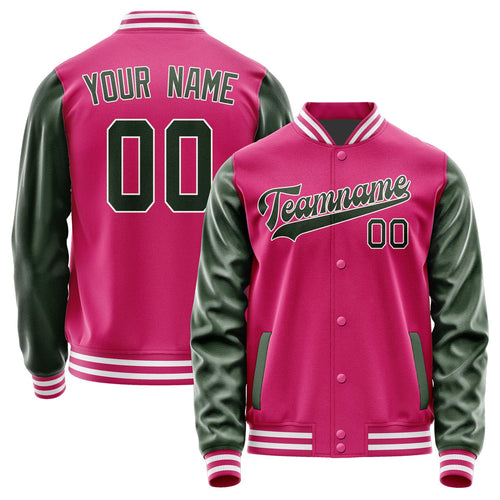 Custom Pink Dark Green Jacket JA1313061318B31806