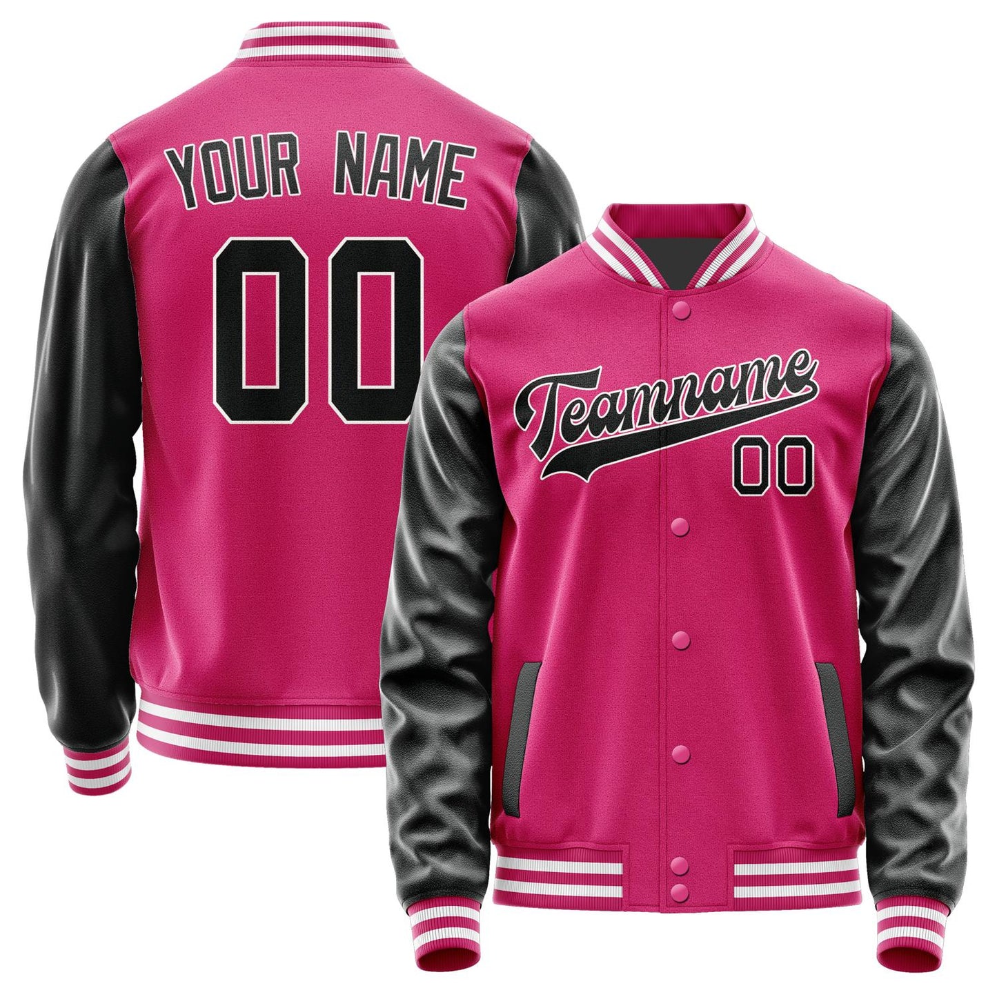 Custom Pink Black Jacket JA1313171318B31817
