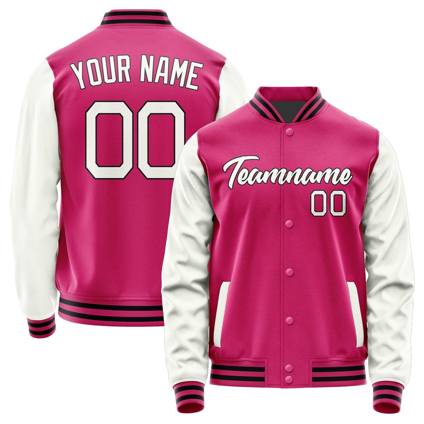 Custom Pink White Jacket JA1313181317B21718