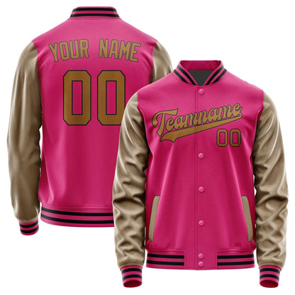 Custom Pink Khaki Jacket JA1313221317B31722