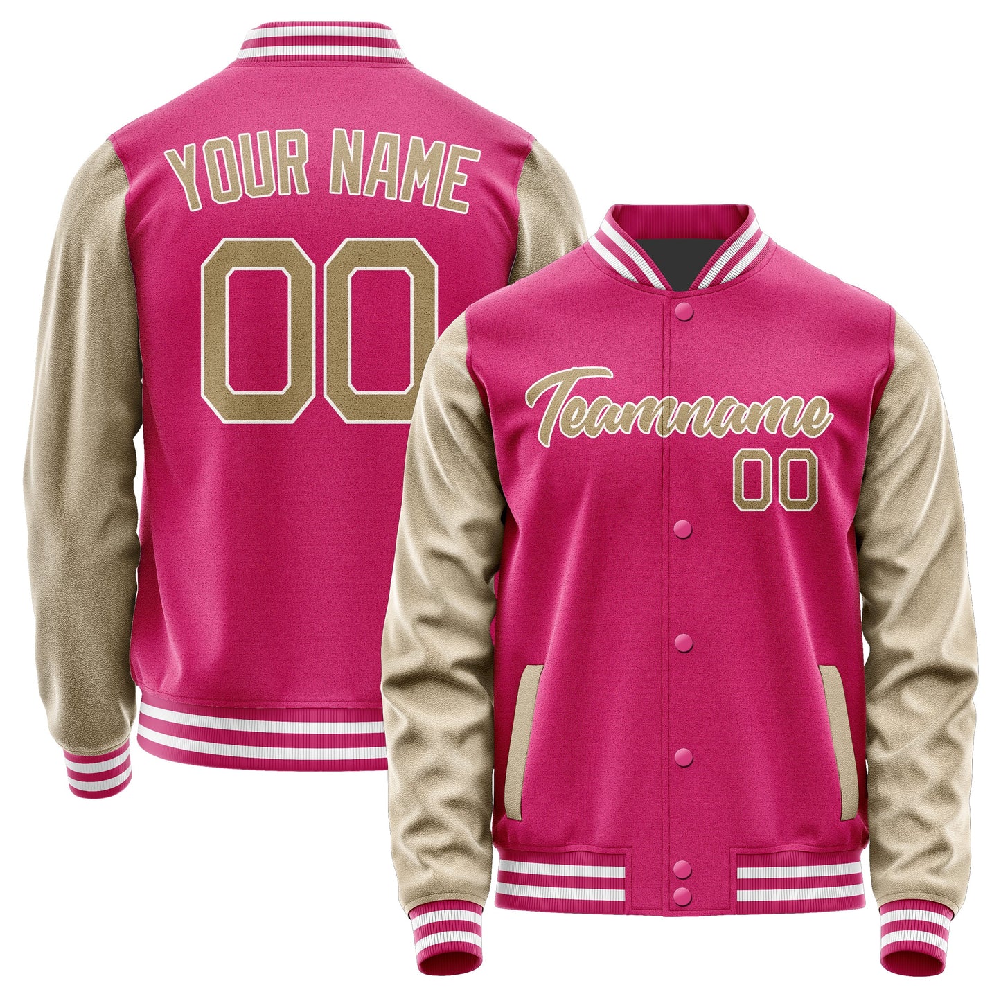 Custom Pink Light Khaki Jacket JA1313251318B21825