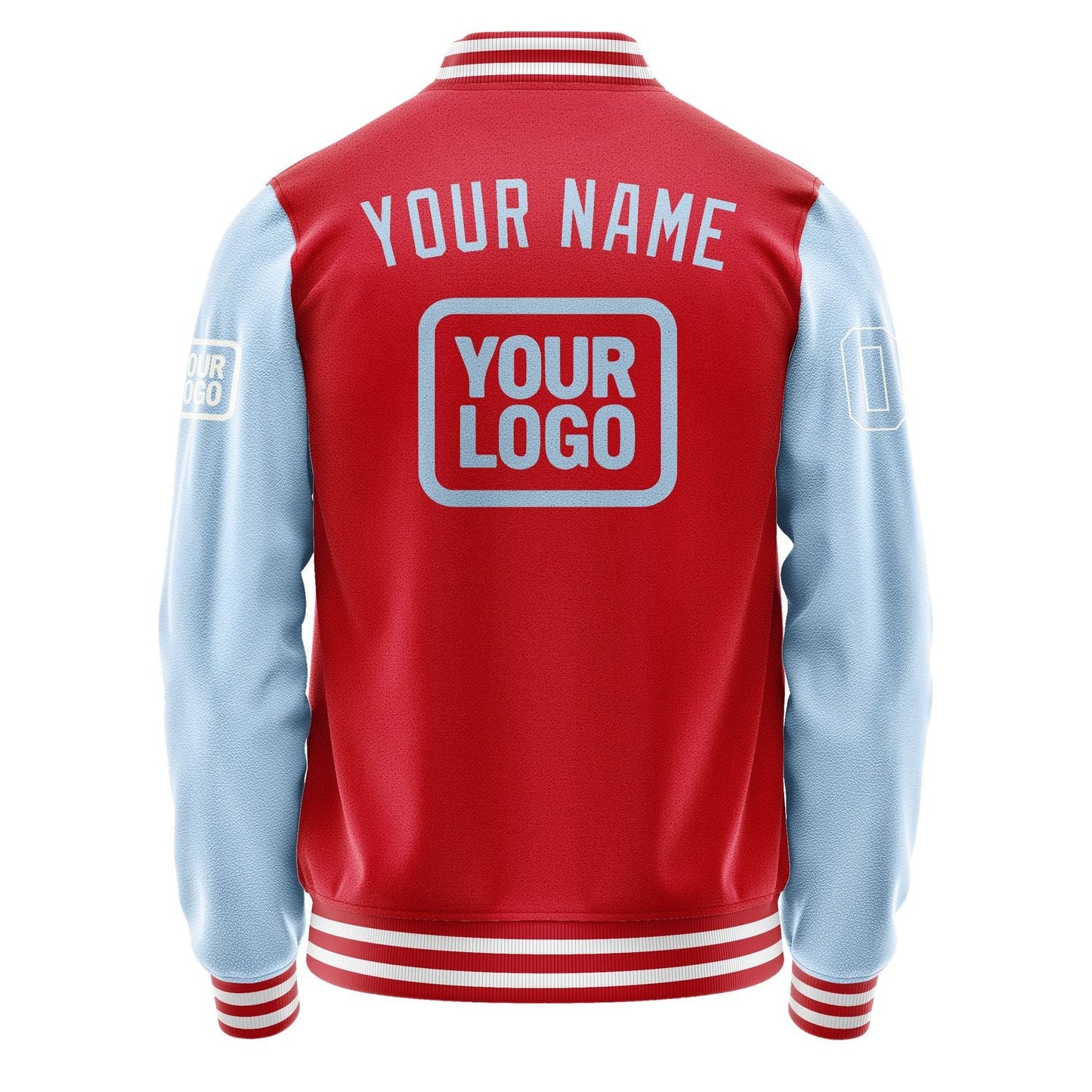 Custom Red Light Blue Jacket JA141408141818080818