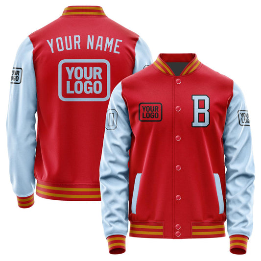 Custom Red Light Blue Jacket JA141408141917080817