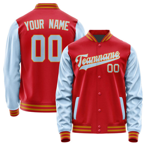 Custom Red Light Blue Jacket JA1414081419B31908