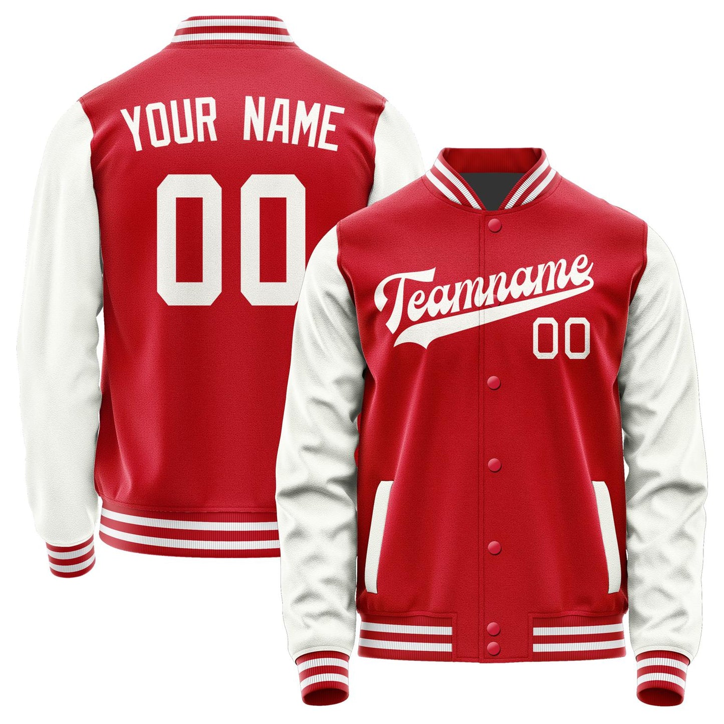 Custom Red White Jacket JA1414181418B31818