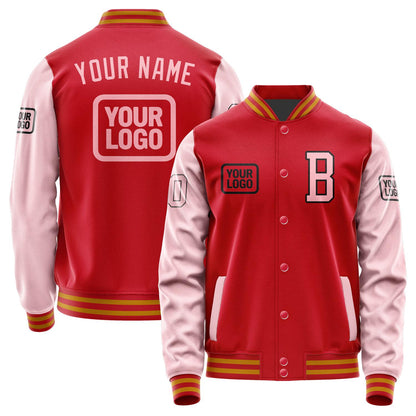 Custom Red Light Pink Jacket JA141421141917212117