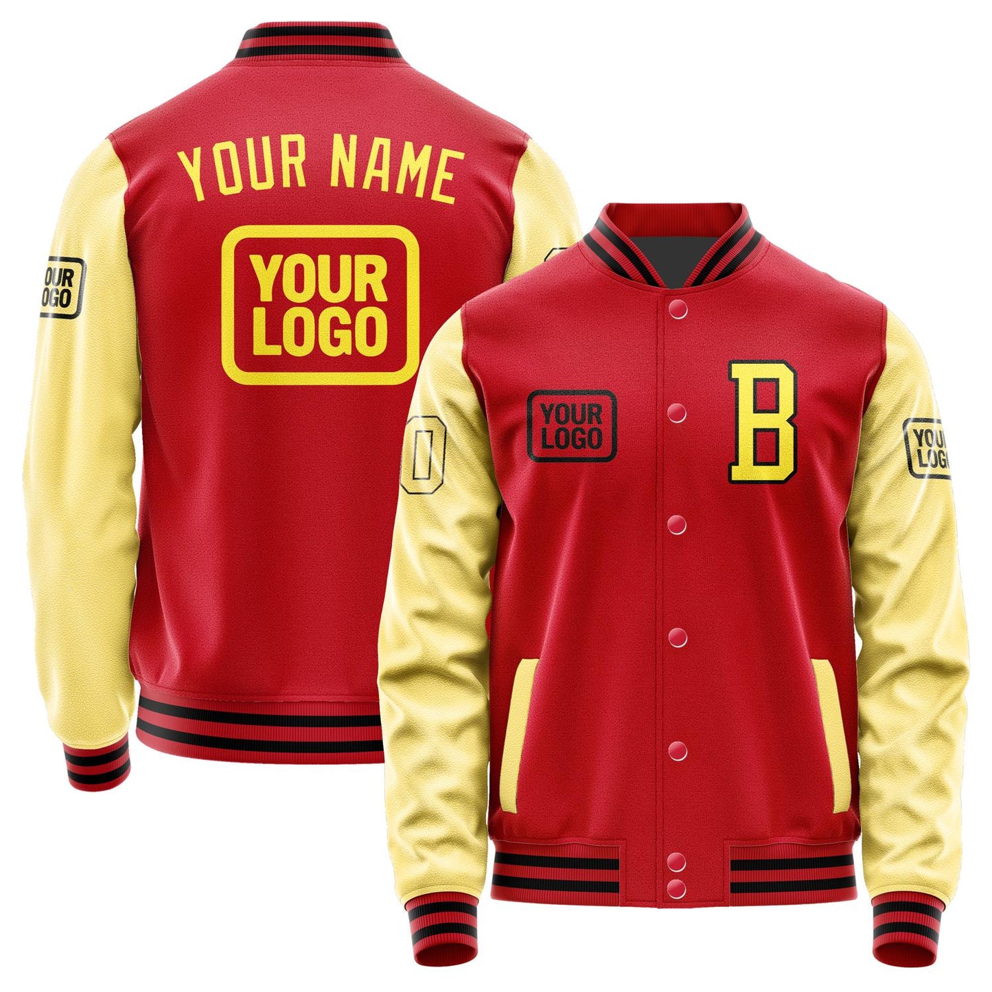 Custom Red Light Yellow Jacket JA141426141717262617