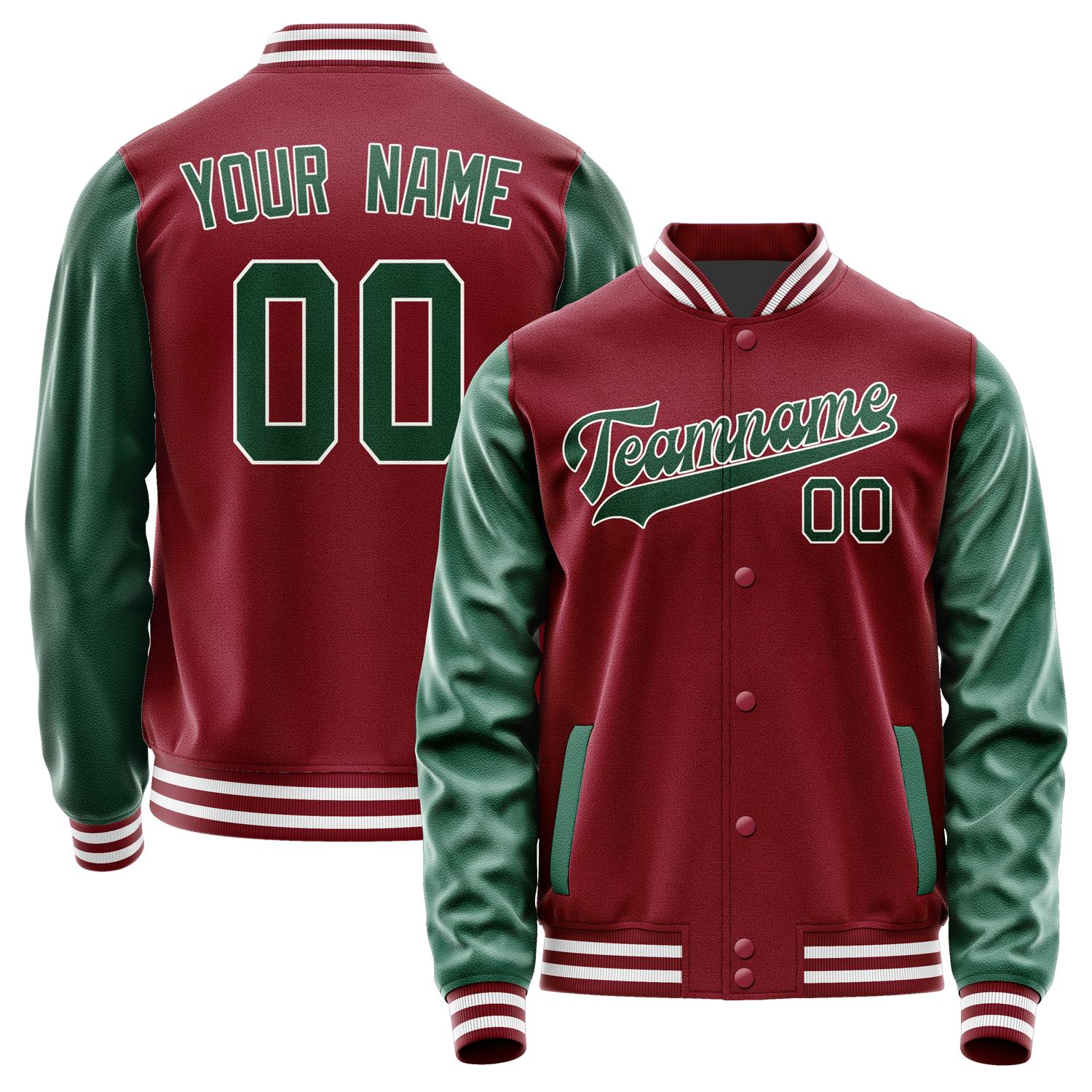 Custom Crimson Red Green Jacket JA1515051518B31805