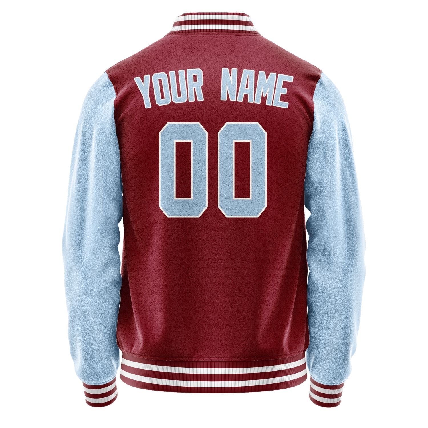 Custom Crimson Red Light Blue Jacket JA1515081518B31808