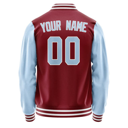 Custom Crimson Red Light Blue Jacket JA1515081518B31808