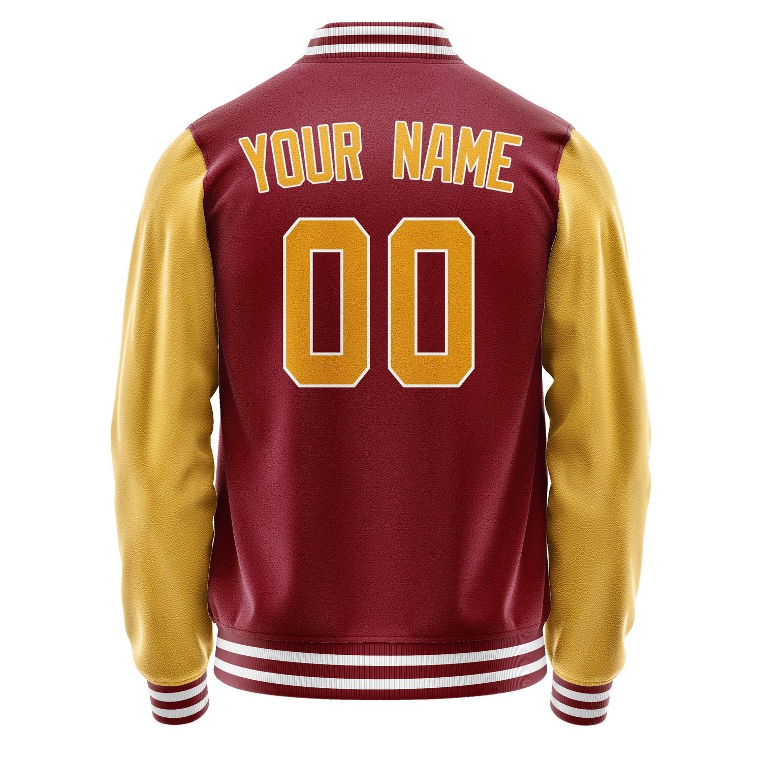 Custom Crimson Red Yellow Jacket JA1515191518B31819
