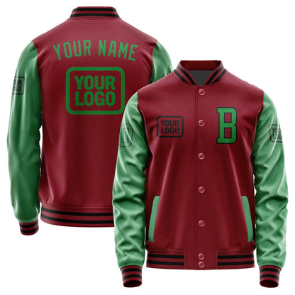 Custom Crimson Red Emerald Green Jacket JA151524151717242417