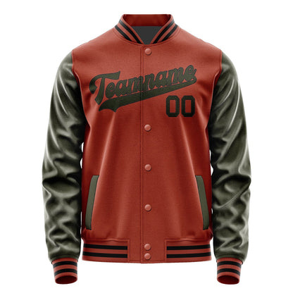 Custom Coral Red Olive Jacket JA1616021617B31702