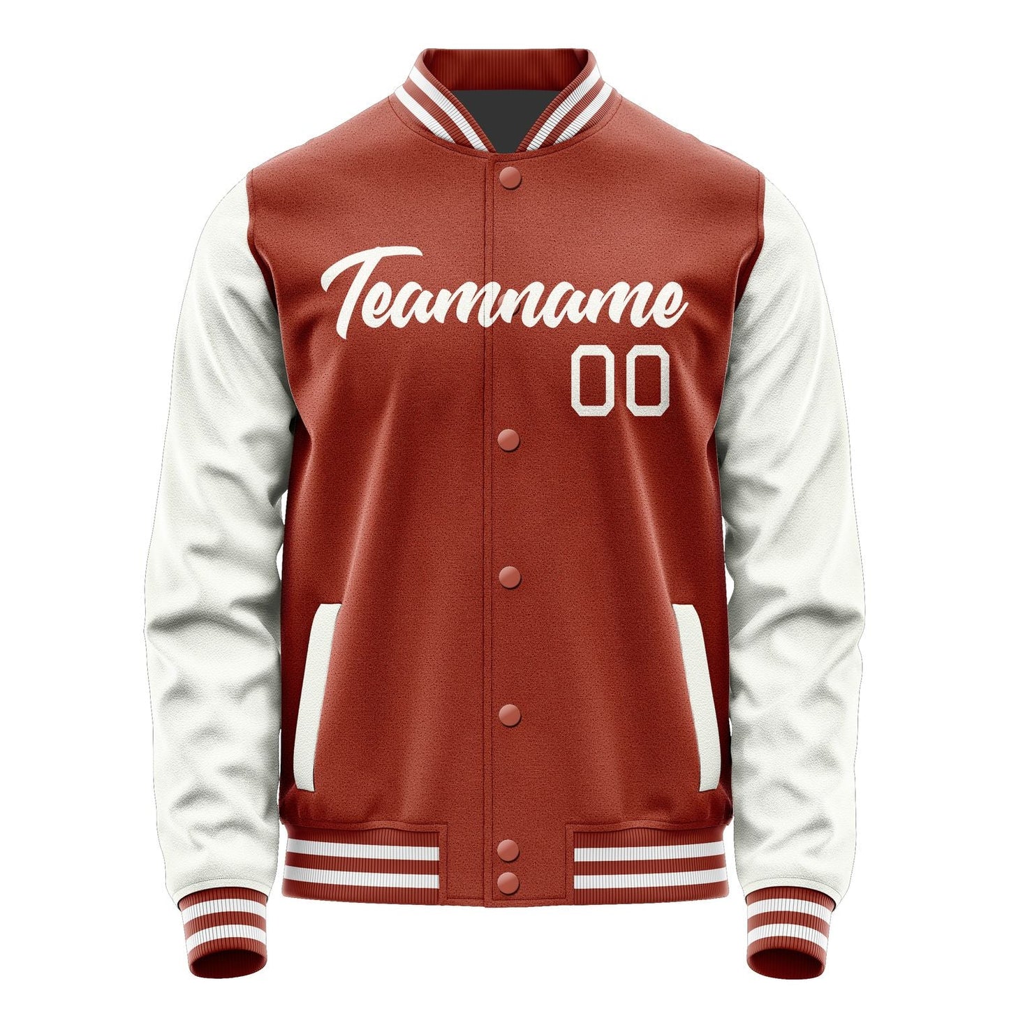 Custom Coral Red White Jacket JA1616181618B21818