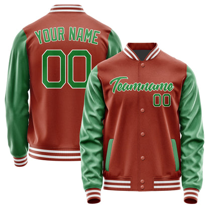 Custom Coral Red Emerald Green Jacket JA1616241618B21824