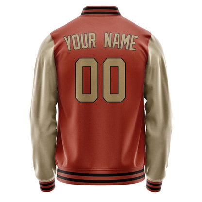 Custom Coral Red Light Khaki Jacket JA1616251617B31725