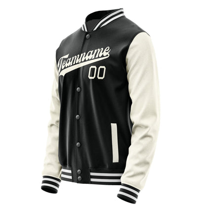 Custom Black Cream Jacket JA1717031718B31803