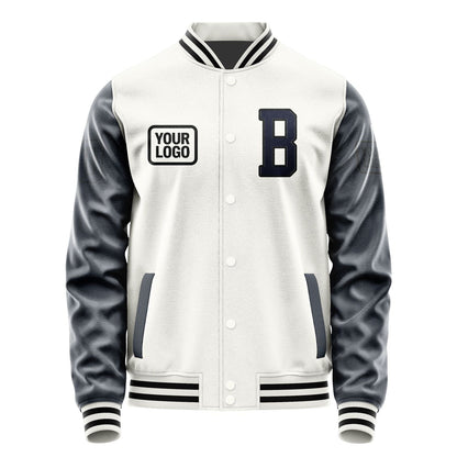 Custom White Navy Jacket JA181811181717111117