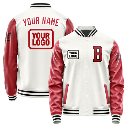 Custom White Red Jacket JA181814181717141417
