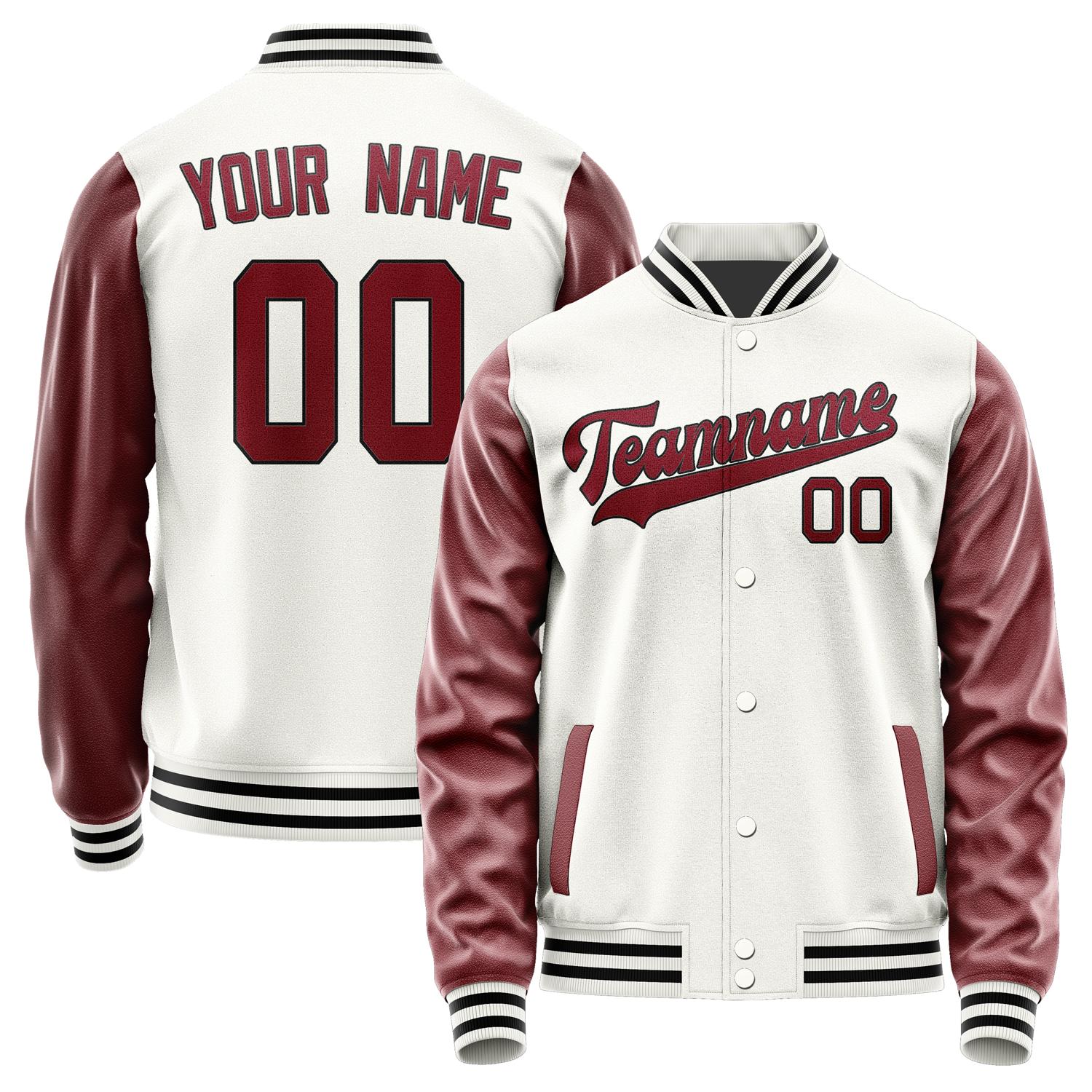 Custom White Crimson Red Jacket JA1818151817B31715