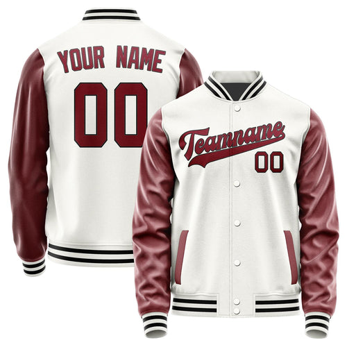 Custom White Crimson Red Jacket JA1818151817B31715