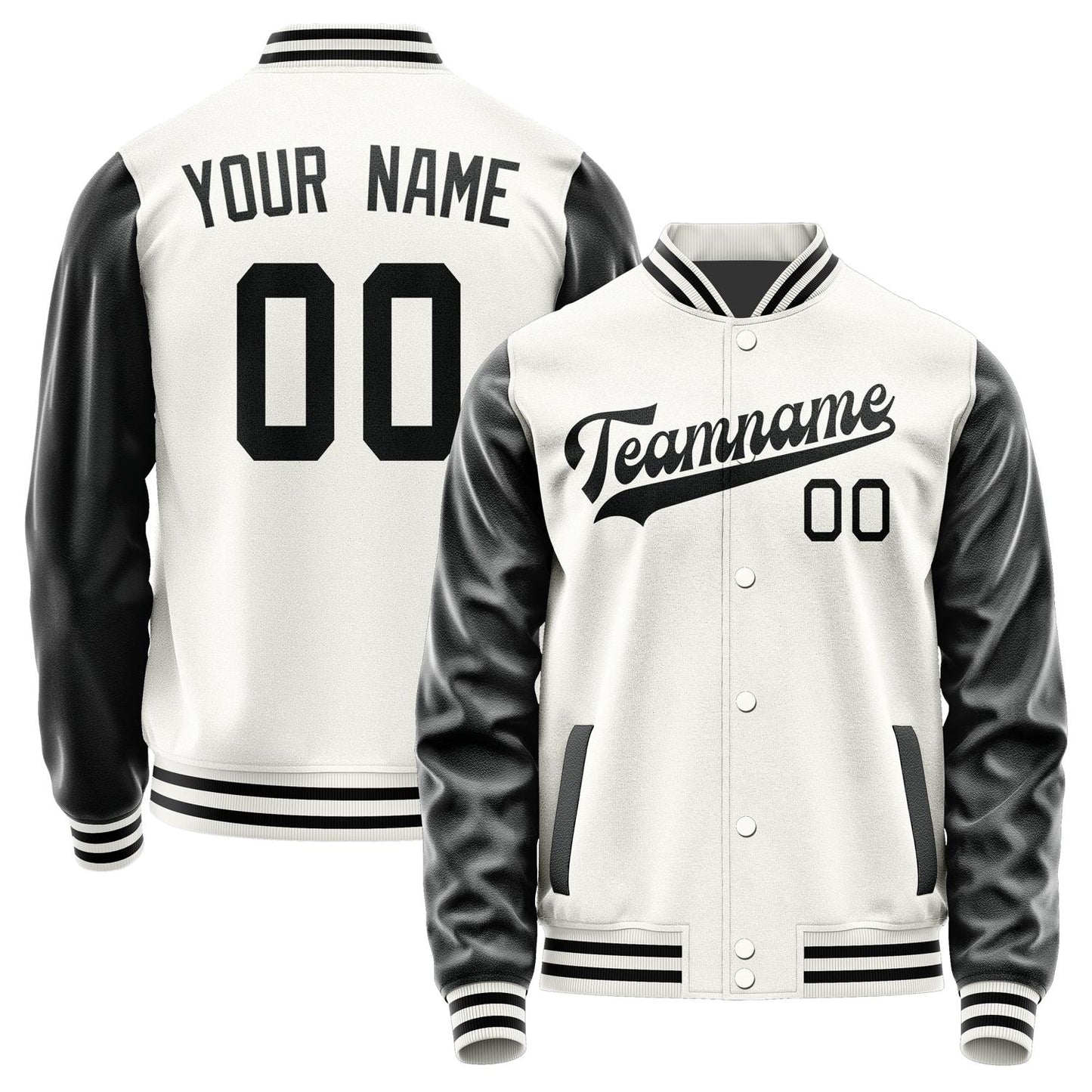 Custom White Black Jacket JA1818171817B31717