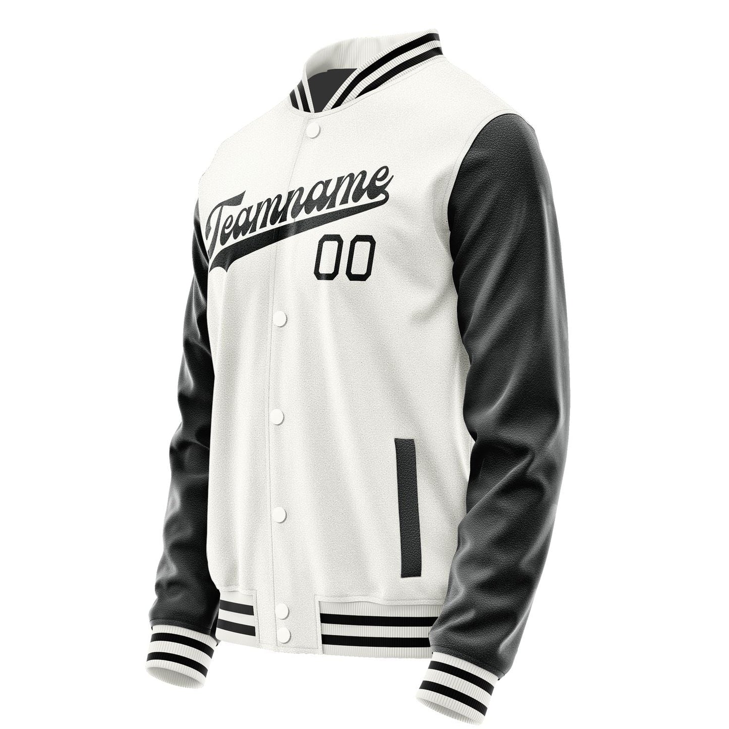 Custom White Black Jacket JA1818171817B31717
