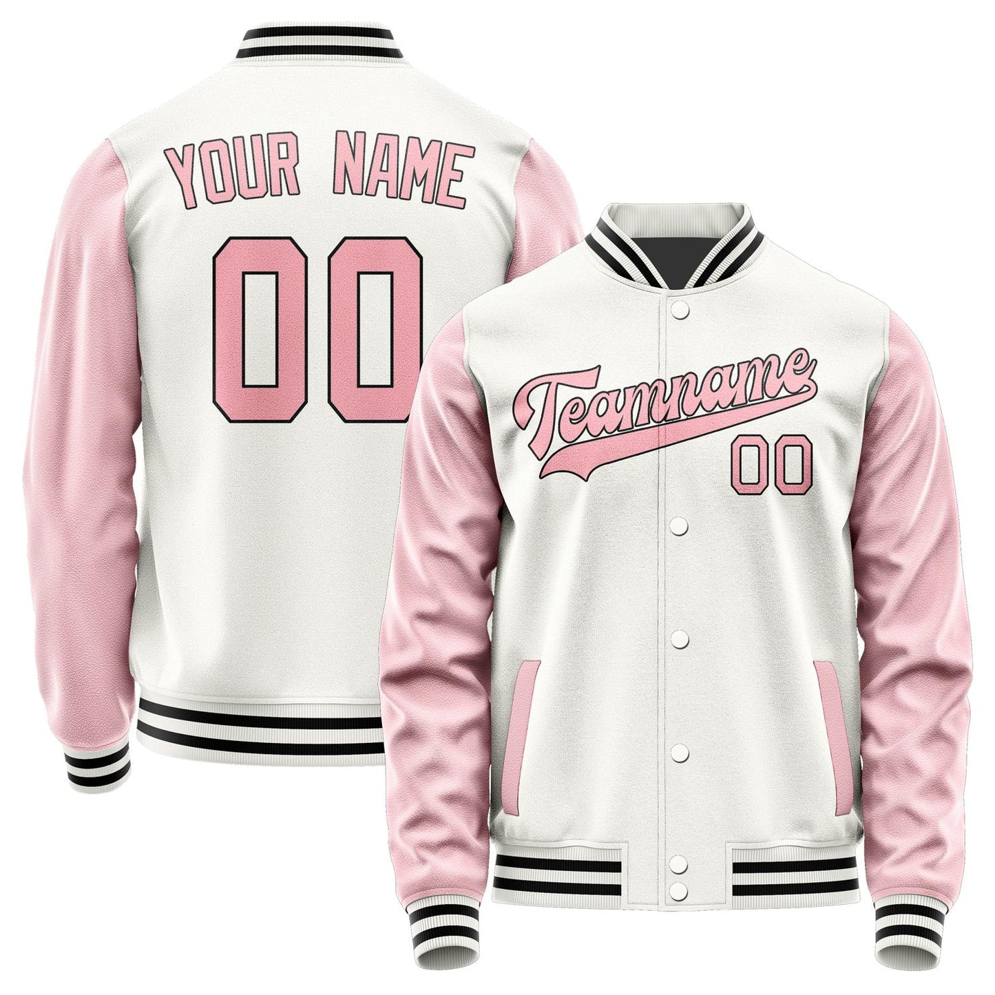 Custom White Light Pink Jacket JA1818211817B31721