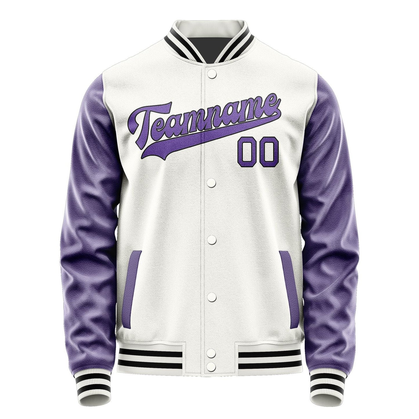 Custom White Light Purple Jacket JA1818231817B31723