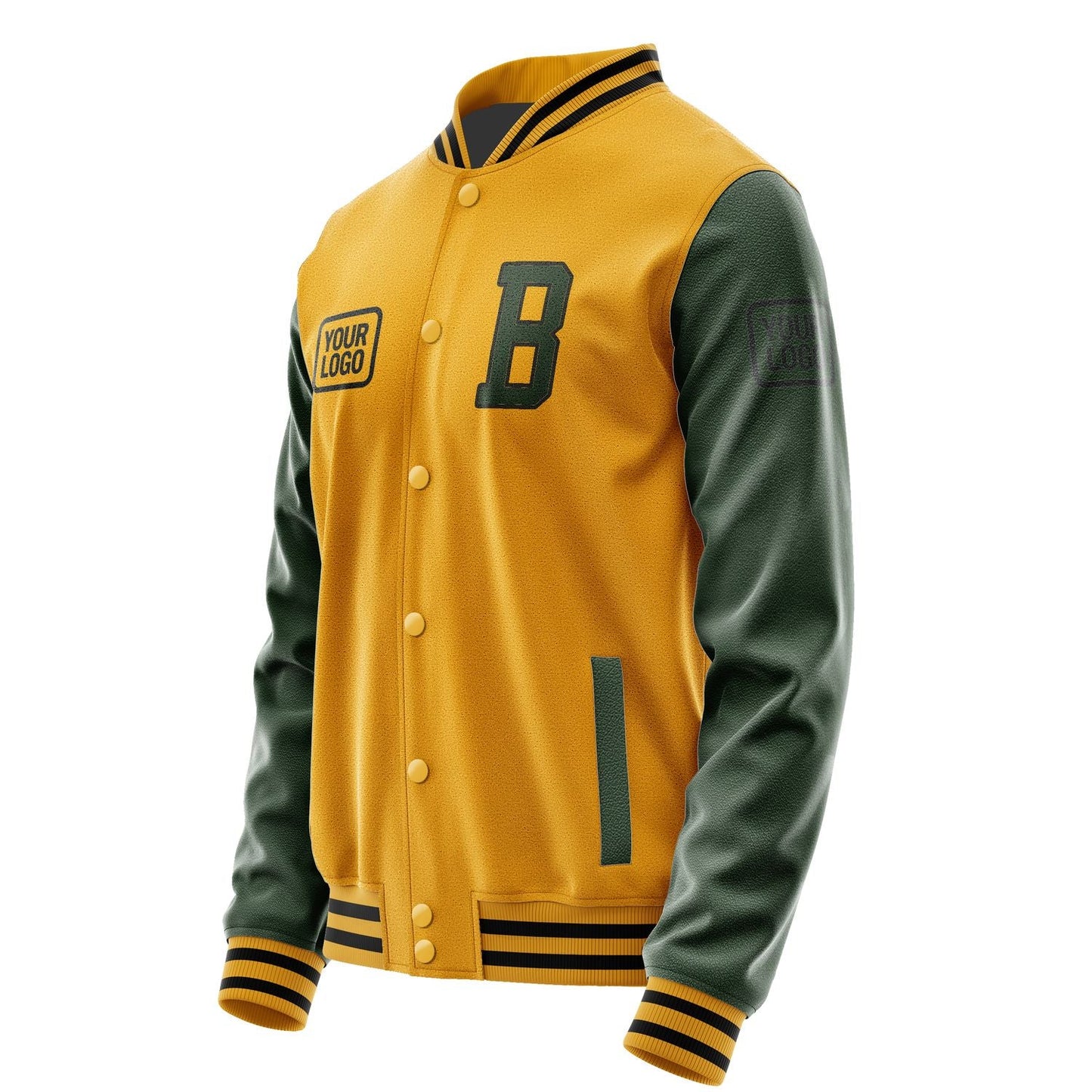 Custom Yellow Dark Green Jacket JA191906191717060617