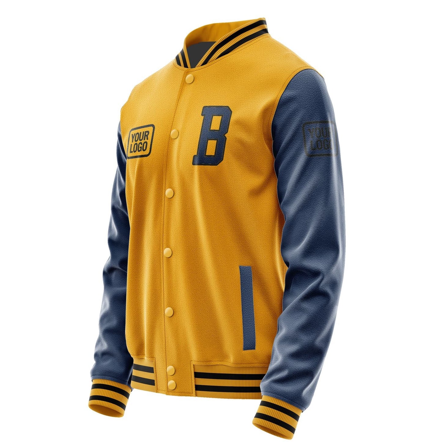 Custom Yellow Blue Jacket JA191910191717101017
