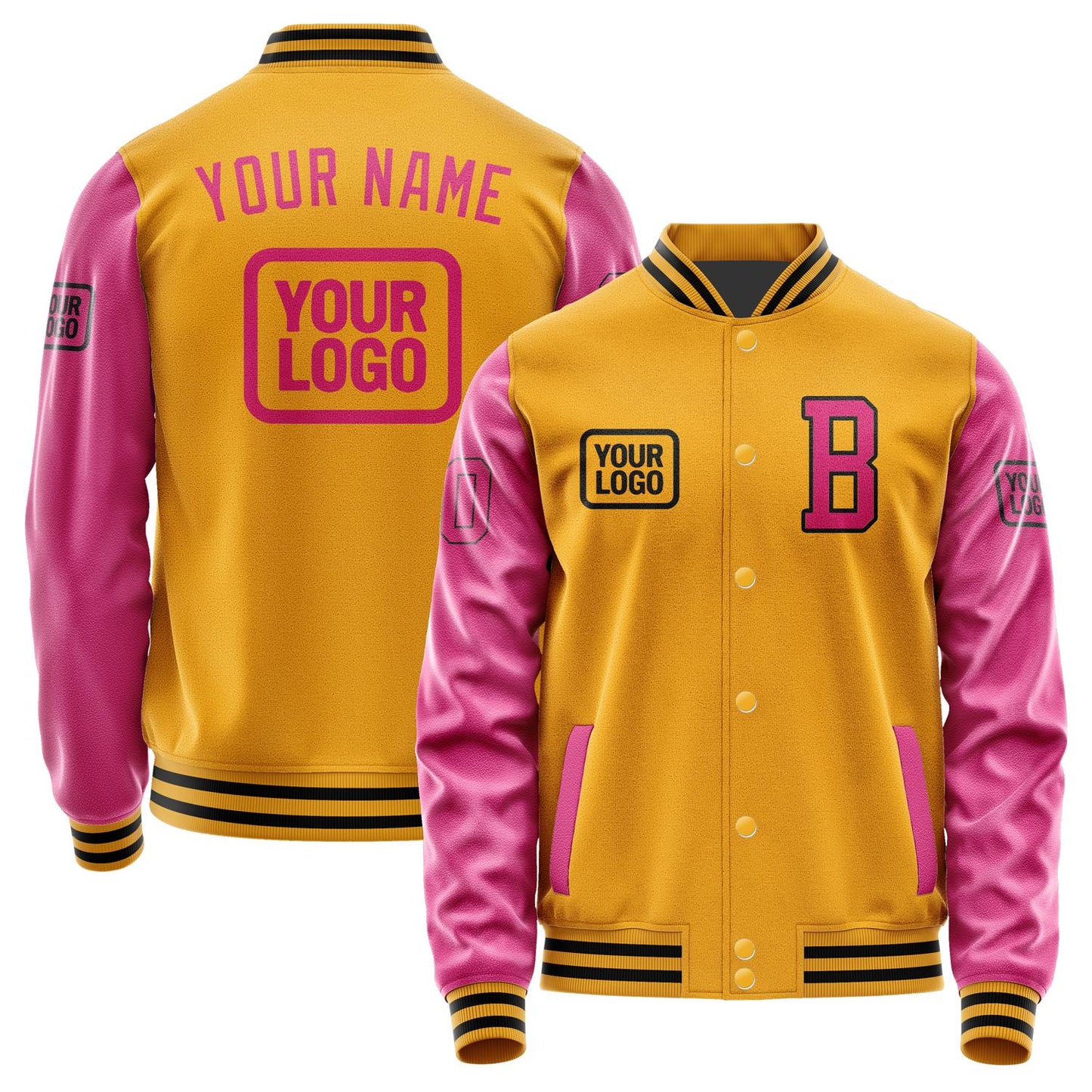 Custom Yellow Pink Jacket JA191913191717131317