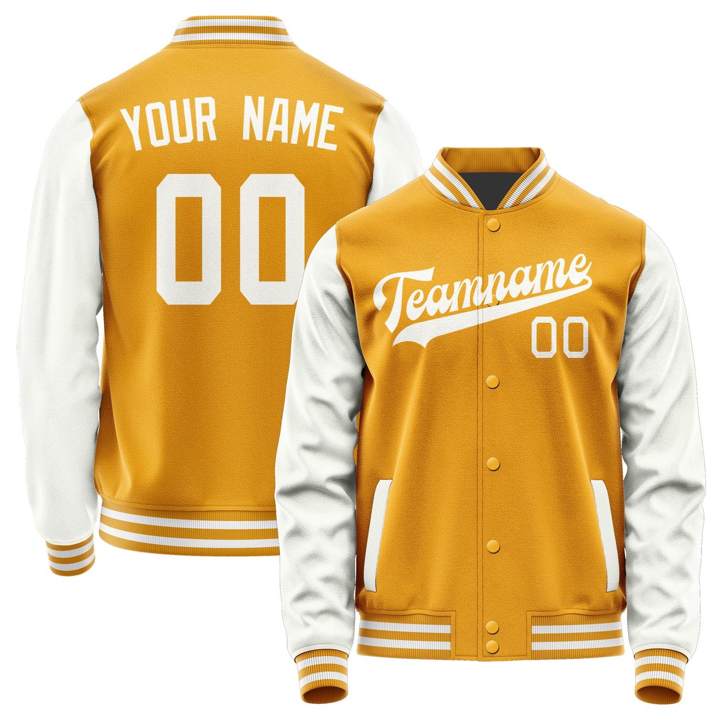 Custom Yellow White Jacket JA1919181918B31818