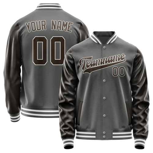 Custom Dark Grey Brown Jacket JA2020012018B31801