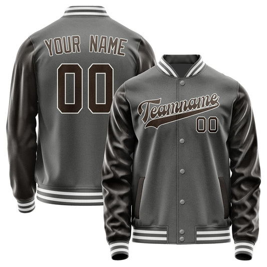 Custom Dark Grey Brown Jacket JA2020012018B31801
