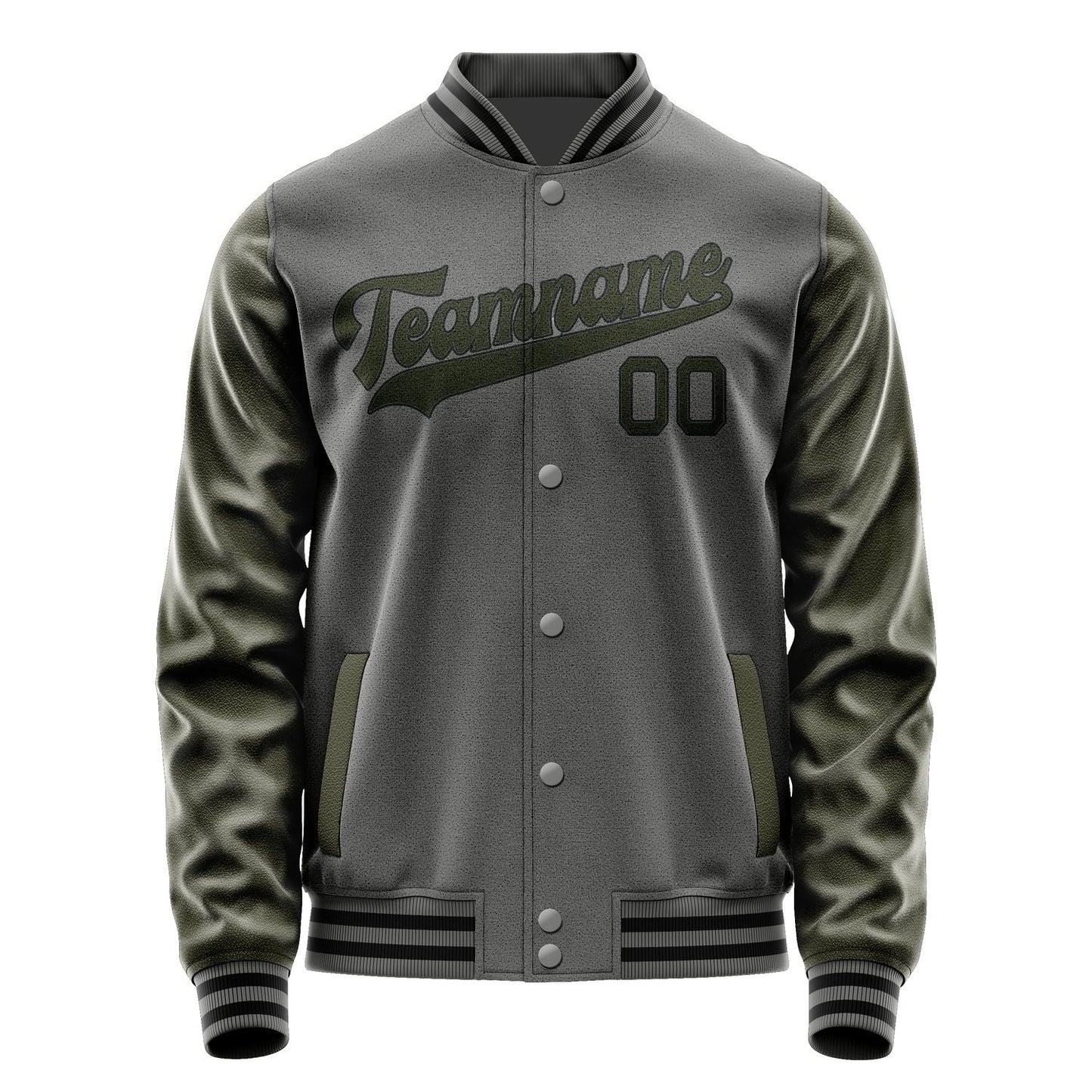 Custom Dark Grey Olive Jacket JA2020022017B31702